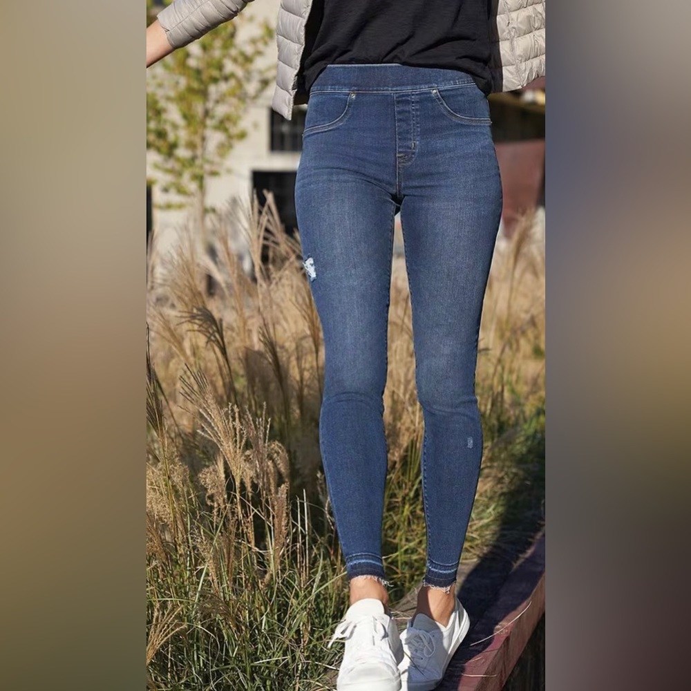 SPANX skinny jean with raw hem
